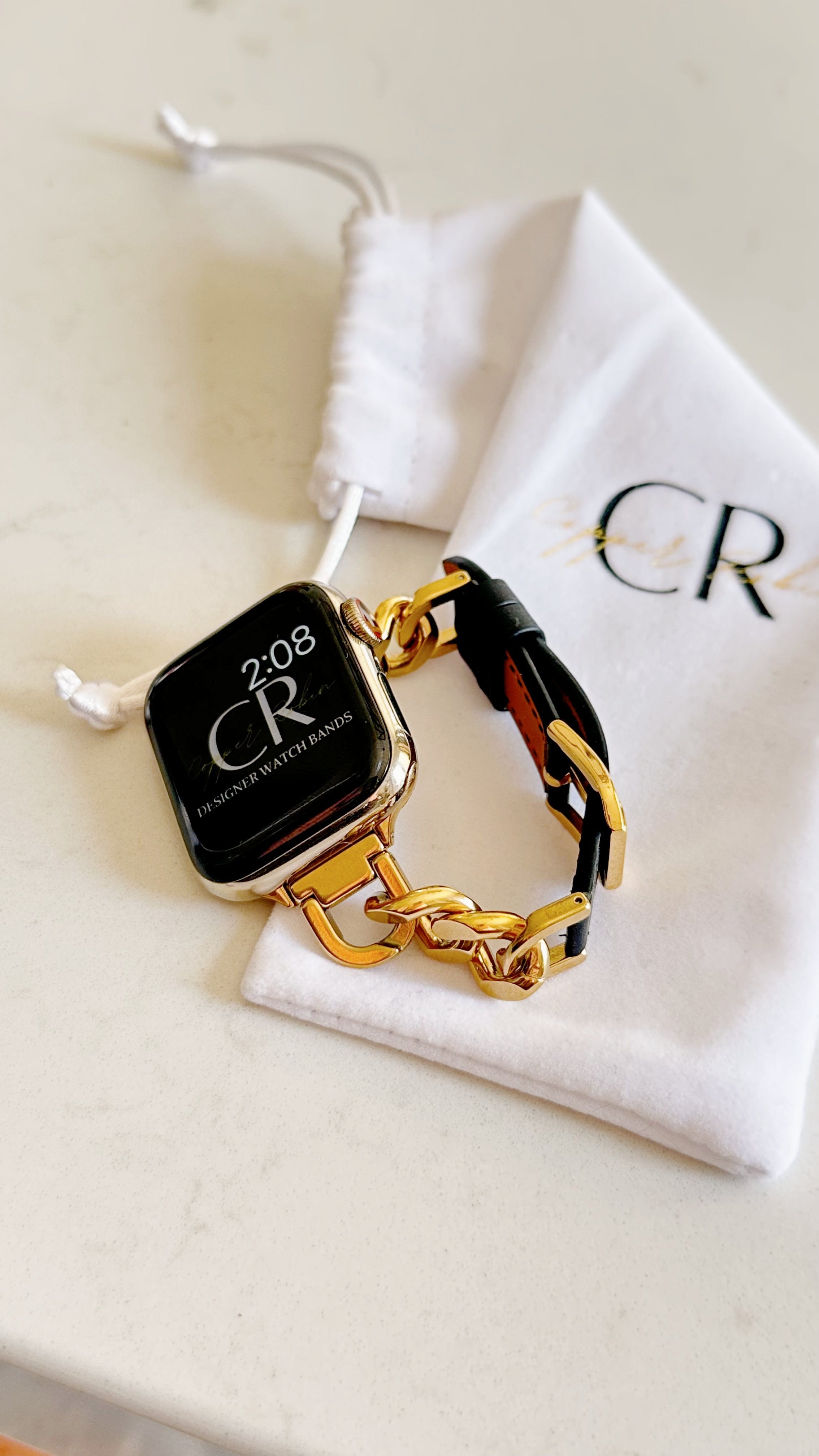 The Country Club, Chain and Leather Watch Band for Apple Watch Band