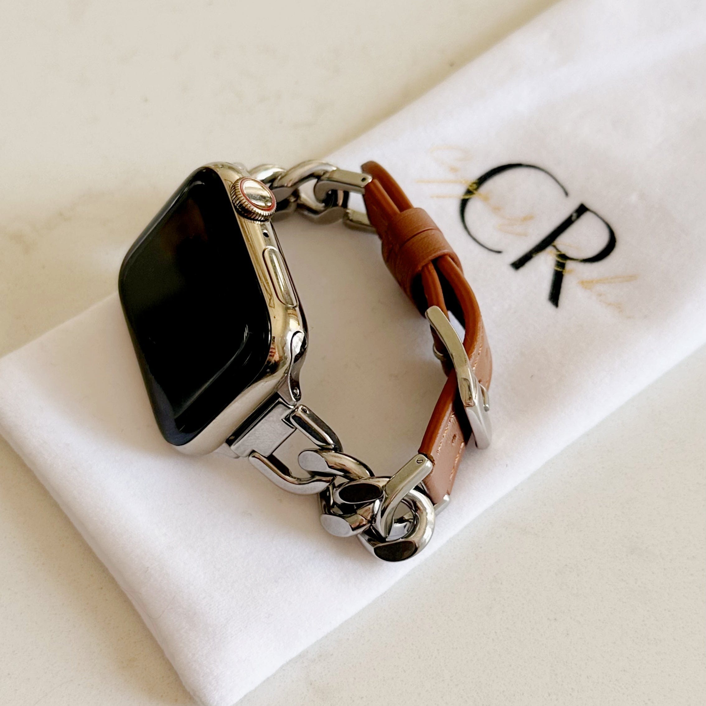 The Country Club, Chain and Leather Watch Band for Apple Watch Band
