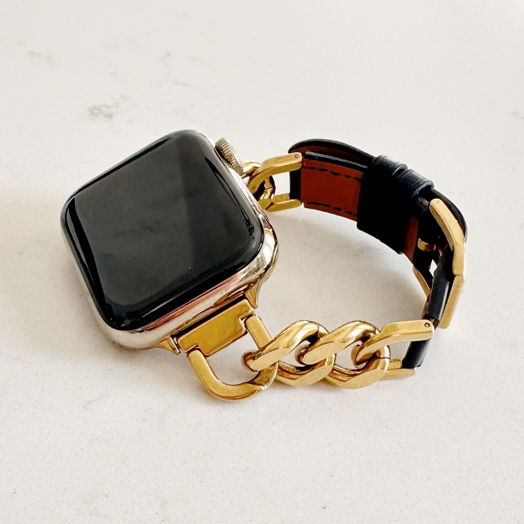 The Country Club, Chain and Leather Watch Band for Apple Watch Band