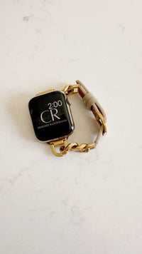 The Country Club, Chain and Leather Watch Band for Apple Watch Band