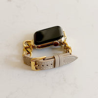 The Country Club, Chain and Leather Watch Band for Apple Watch Band