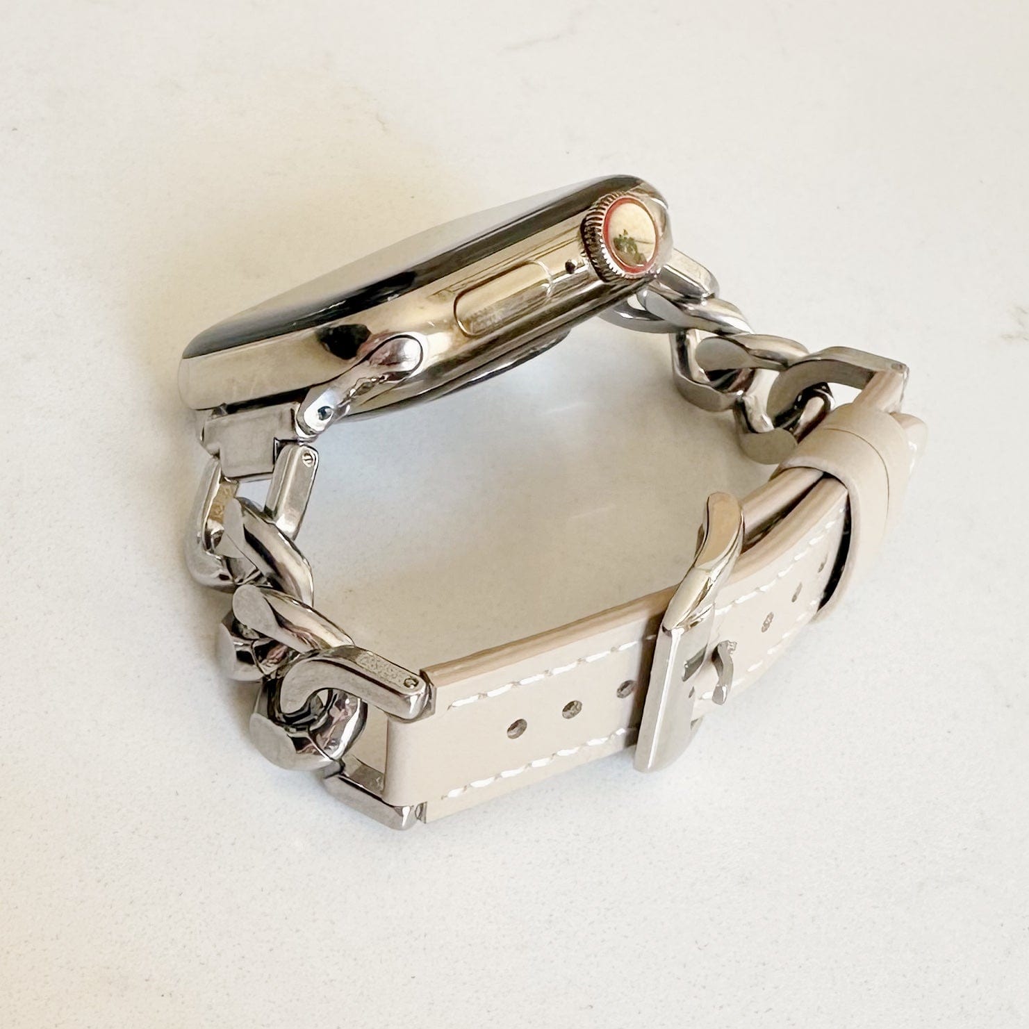 The Country Club, Chain and Leather Watch Band for Apple Watch Band