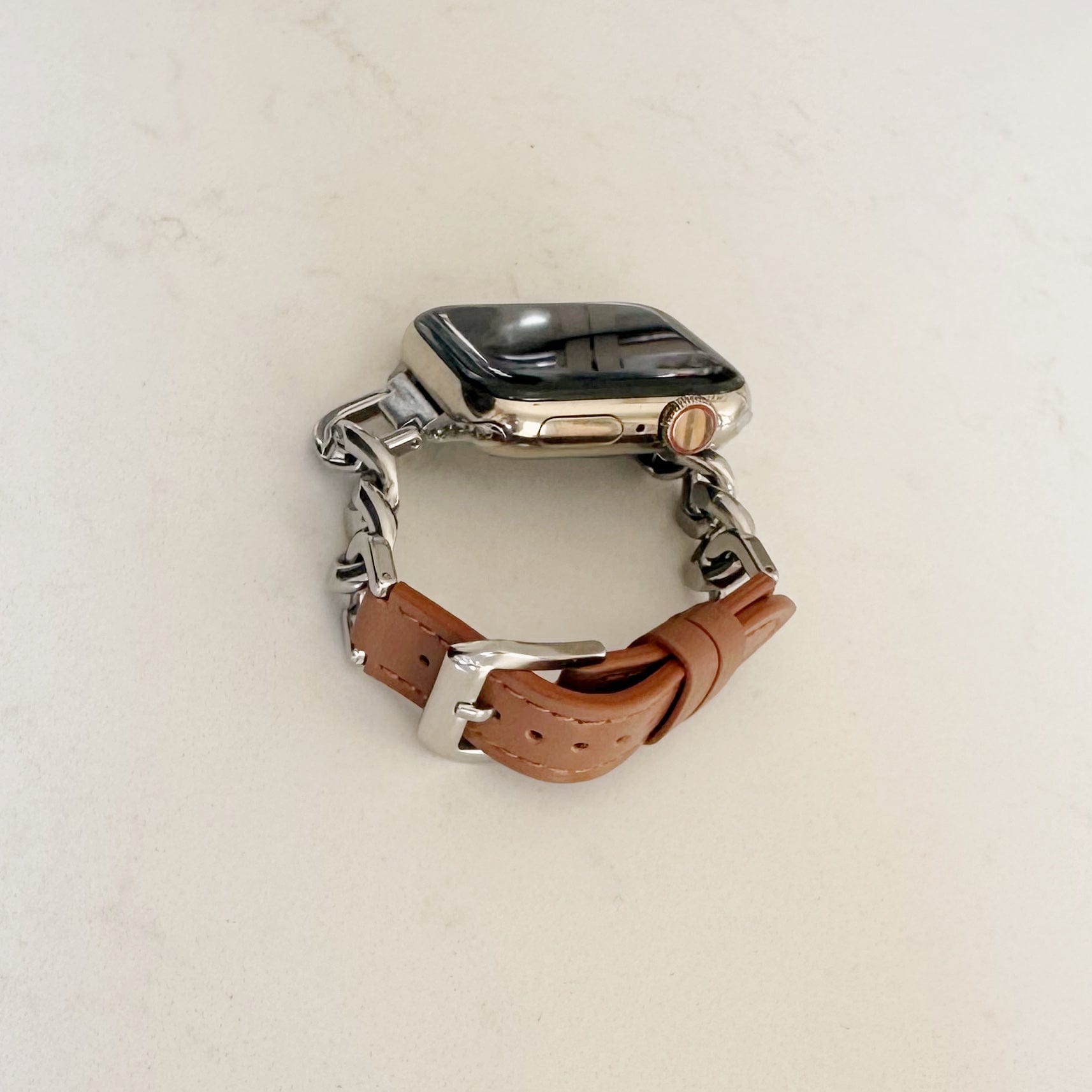 The Country Club, Chain and Leather Watch Band for Apple Watch Band