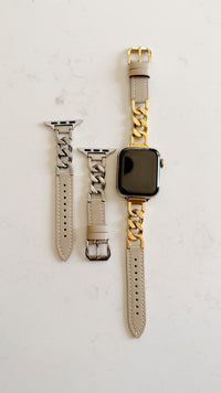 The Country Club, Chain and Leather Watch Band for Apple Watch Band
