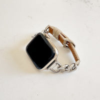 The Country Club, Chain and Leather Watch Band for Apple Watch Band