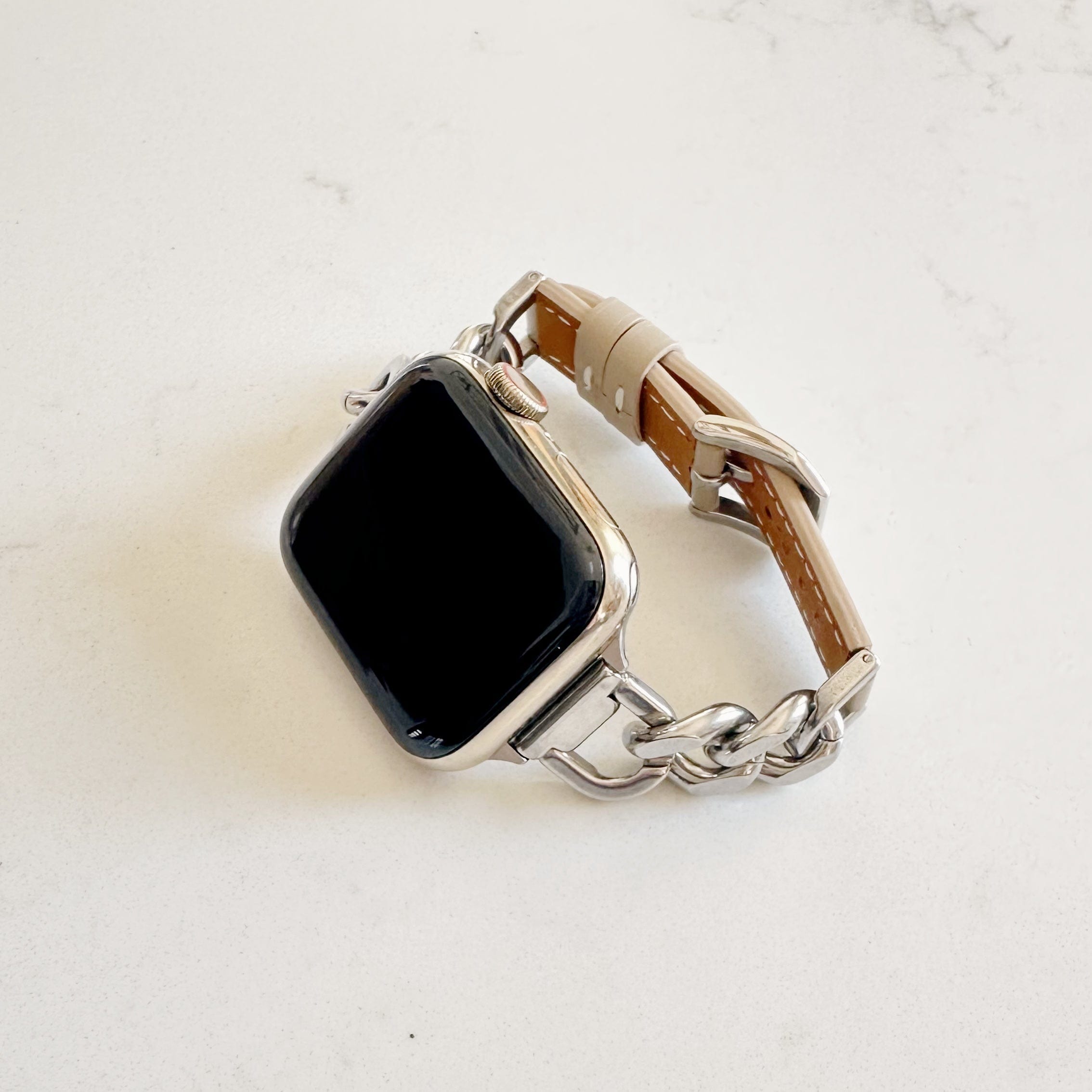 The Country Club, Chain and Leather Watch Band for Apple Watch Band