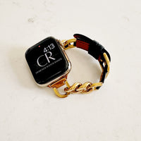 The Country Club, Chain and Leather Watch Band for Apple Watch Band