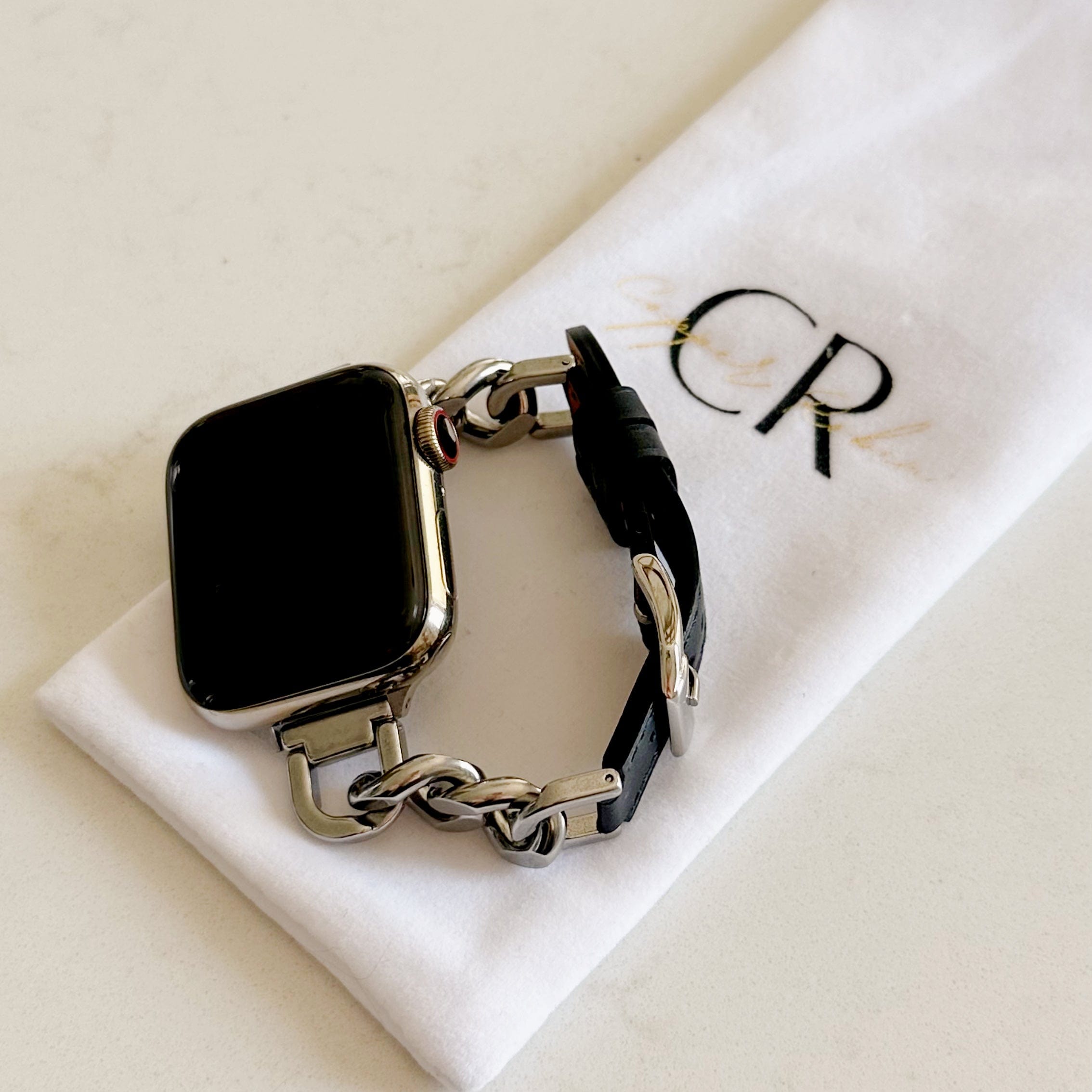 The Country Club, Chain and Leather Watch Band for Apple Watch Band