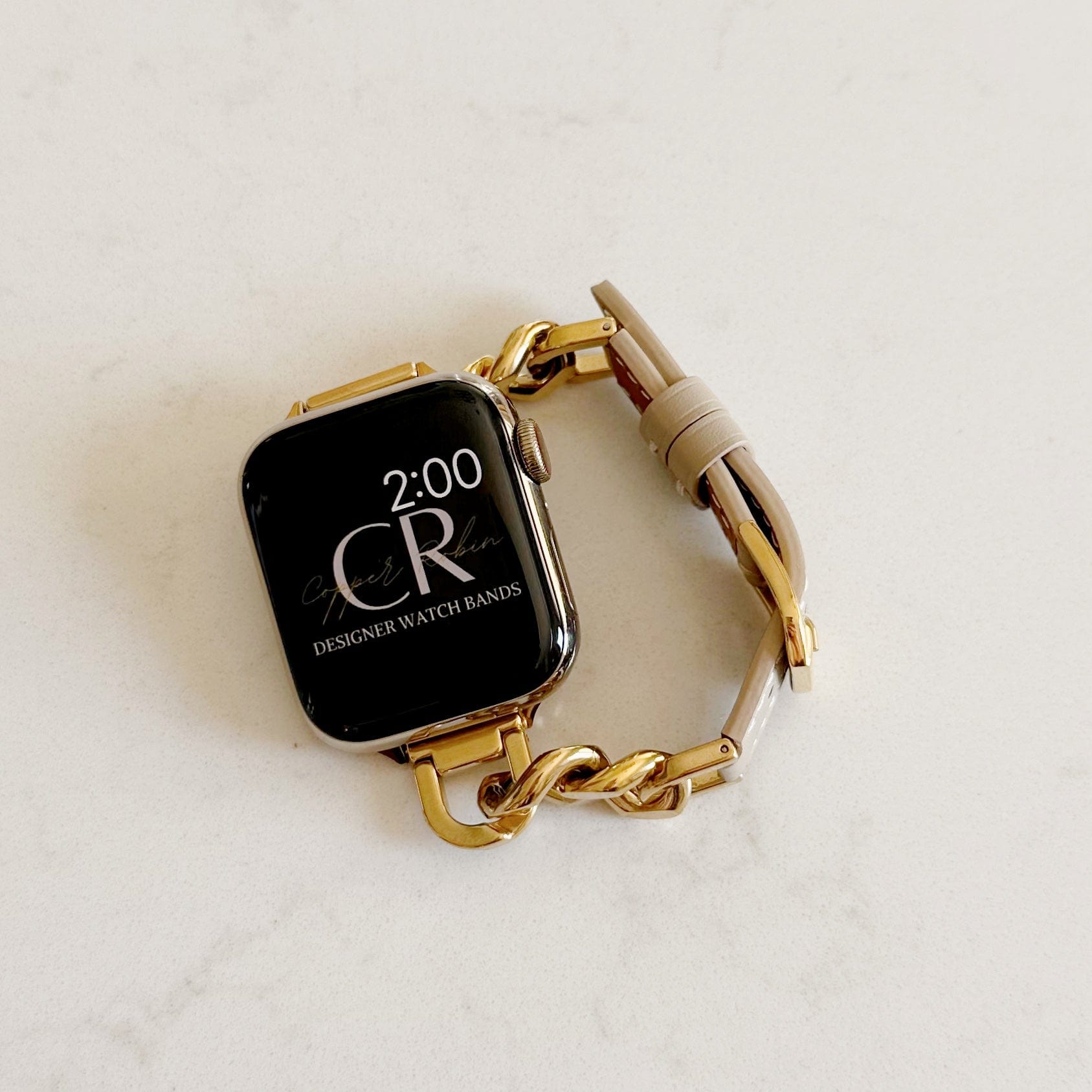 The Country Club, Chain and Leather Watch Band for Apple Watch Band