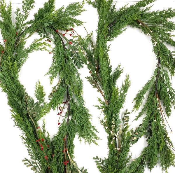 Faux Cedar Garland, Evergreen