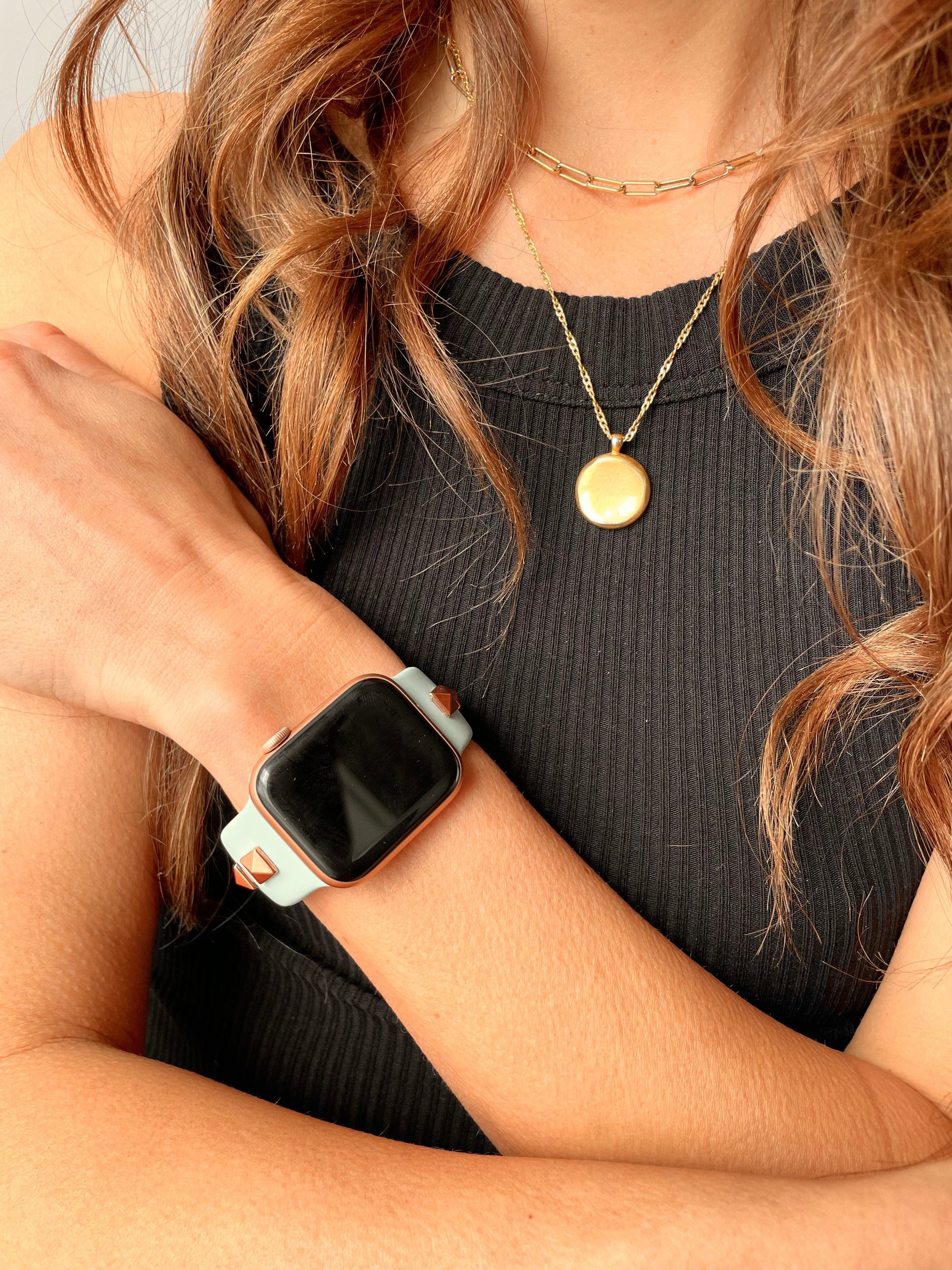 Studded Silicone Watch Band for Apple Watch