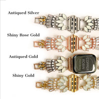The Gatsby, Gold, Silver, and Rose Gold Jeweled Watch Band for Samsung