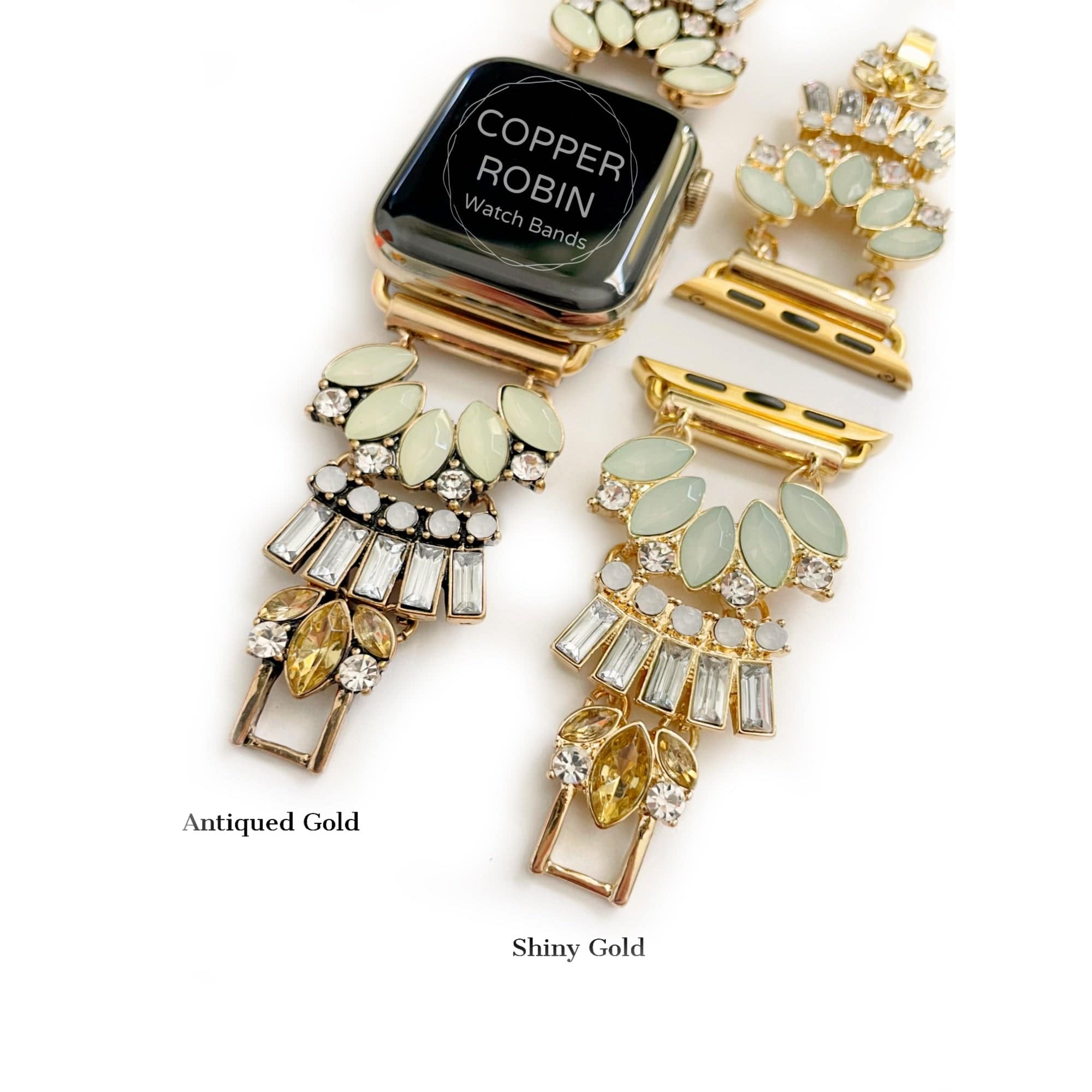 The Gatsby, Gold, Silver, and Rose Gold Jeweled Watch Band for Samsung
