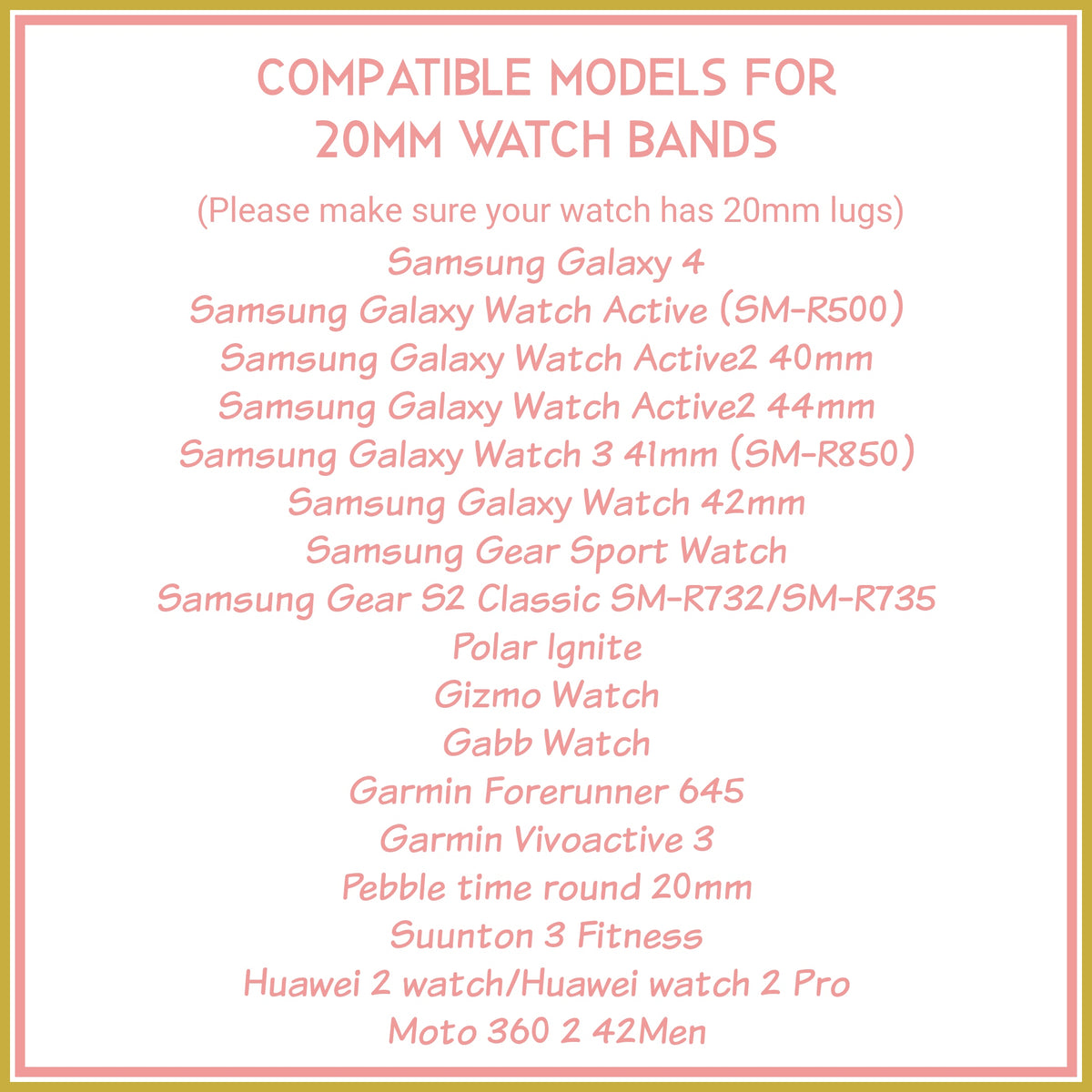 Compatibility Chart for Samsung