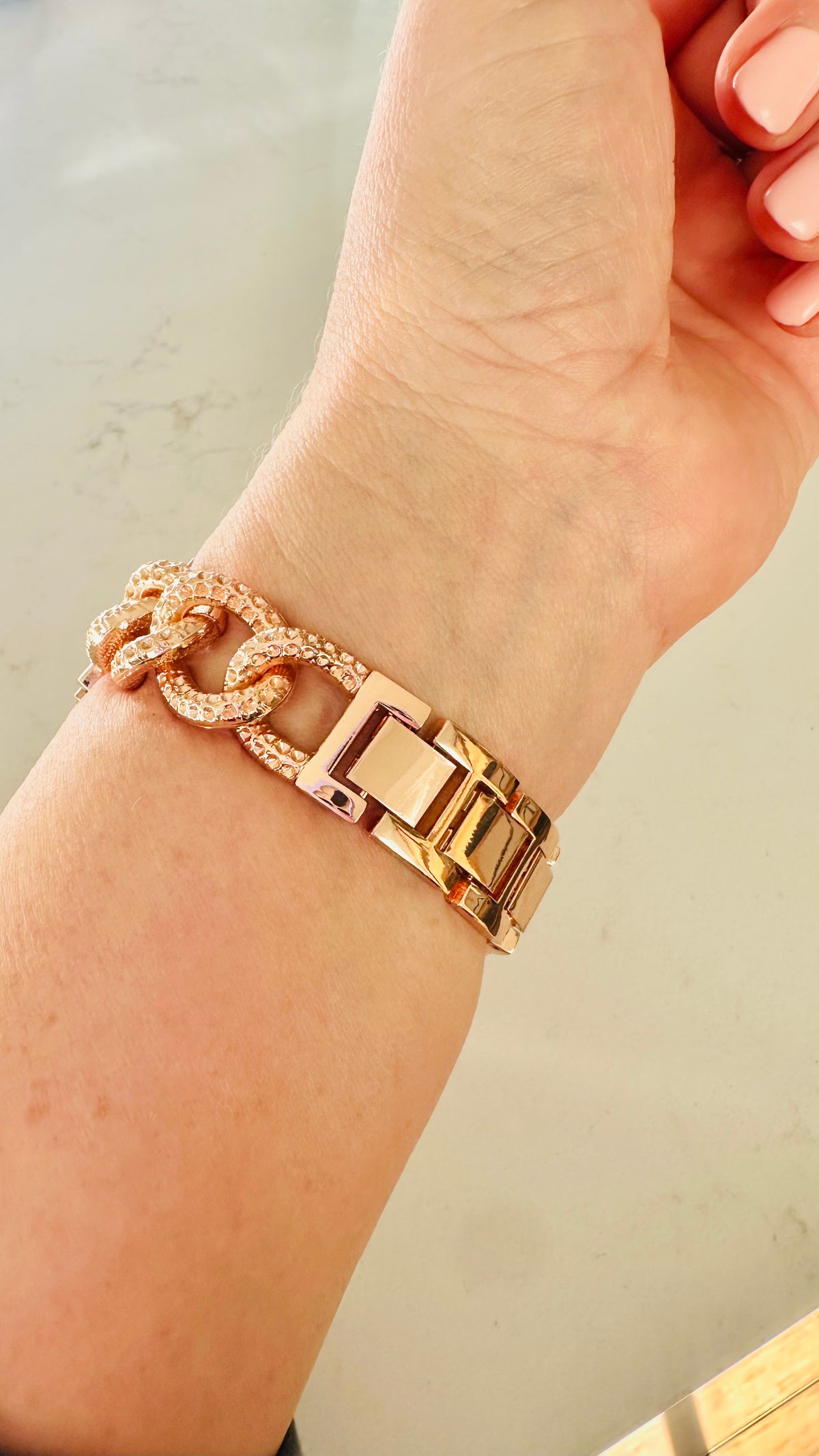 Faux pave’ chain band for Apple Watch
