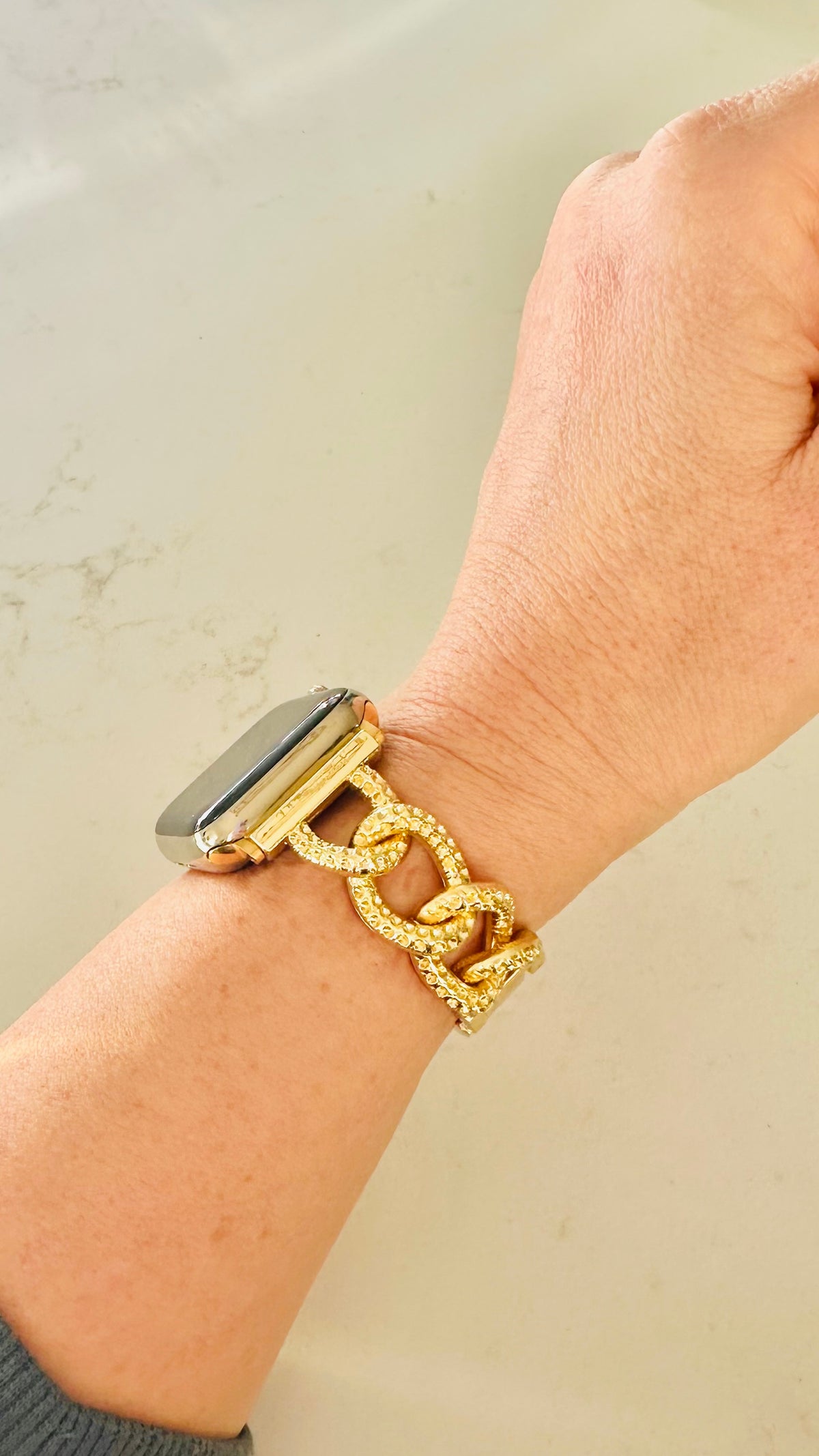 Faux pave’ chain band for Apple Watch
