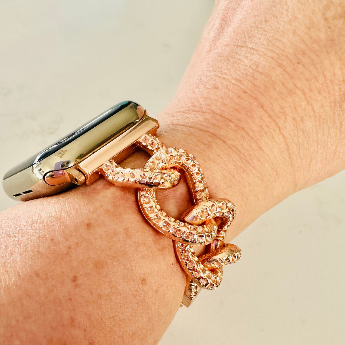 Faux pave’ chain band for Apple Watch