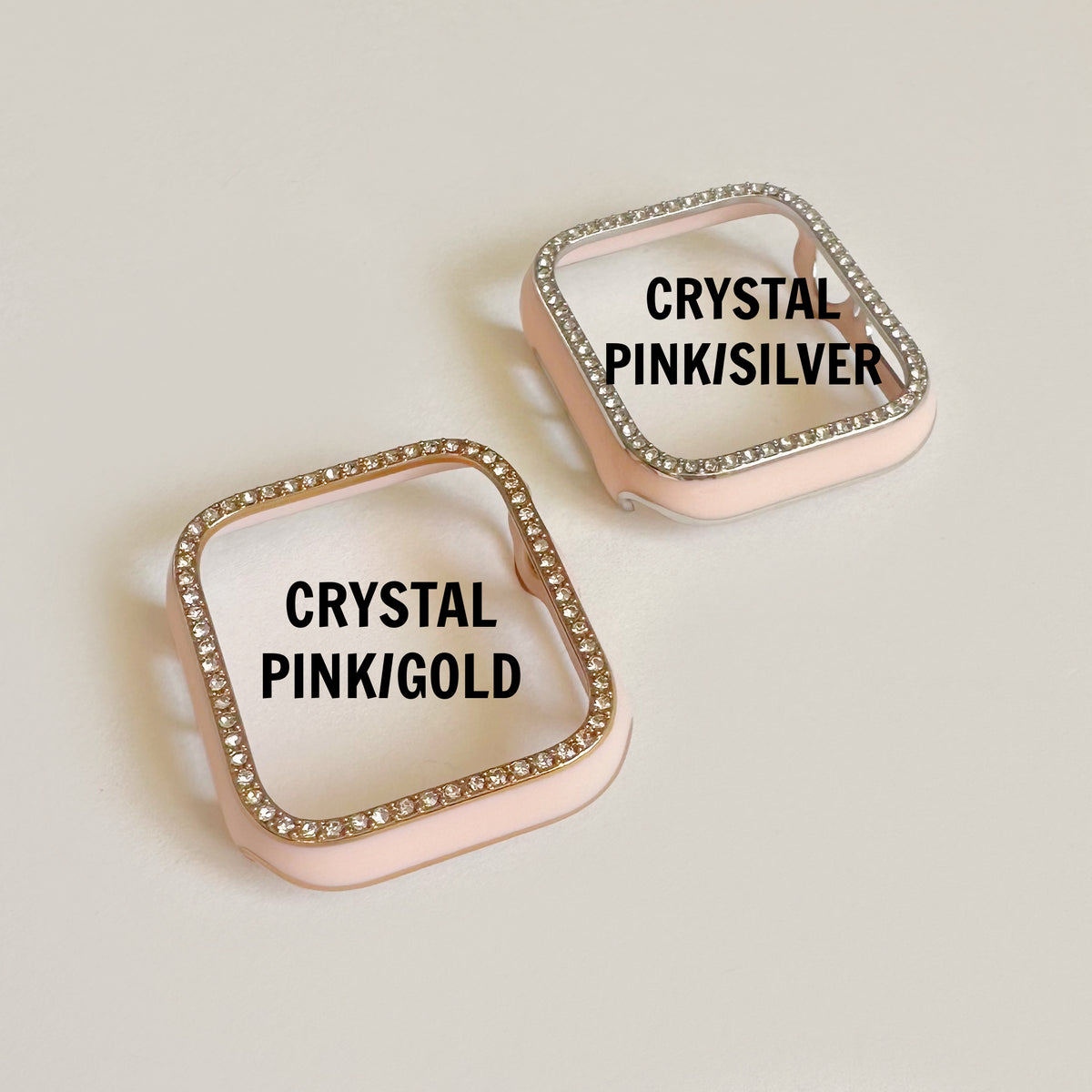 Pink Crystal Snap On Watch Covers for Apple Watch