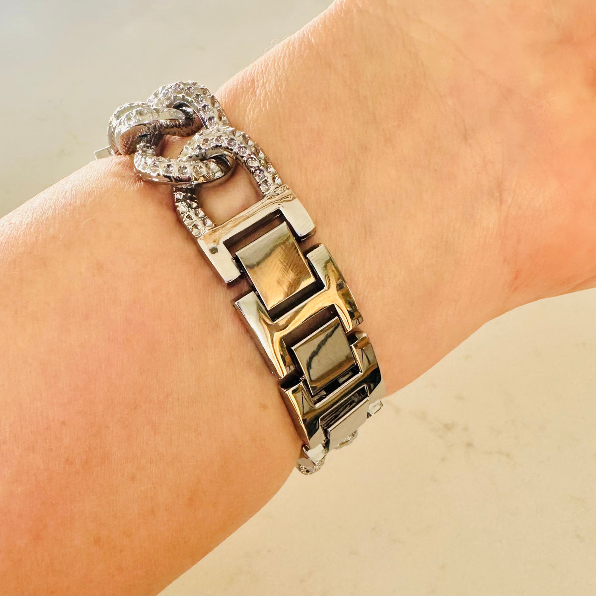 Faux pave’ chain band for Apple Watch