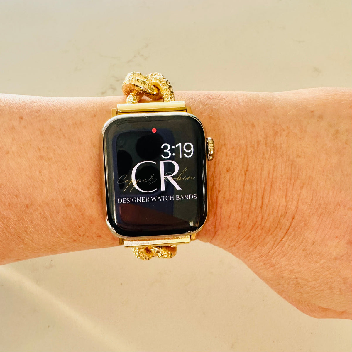 Faux pave’ chain band for Apple Watch