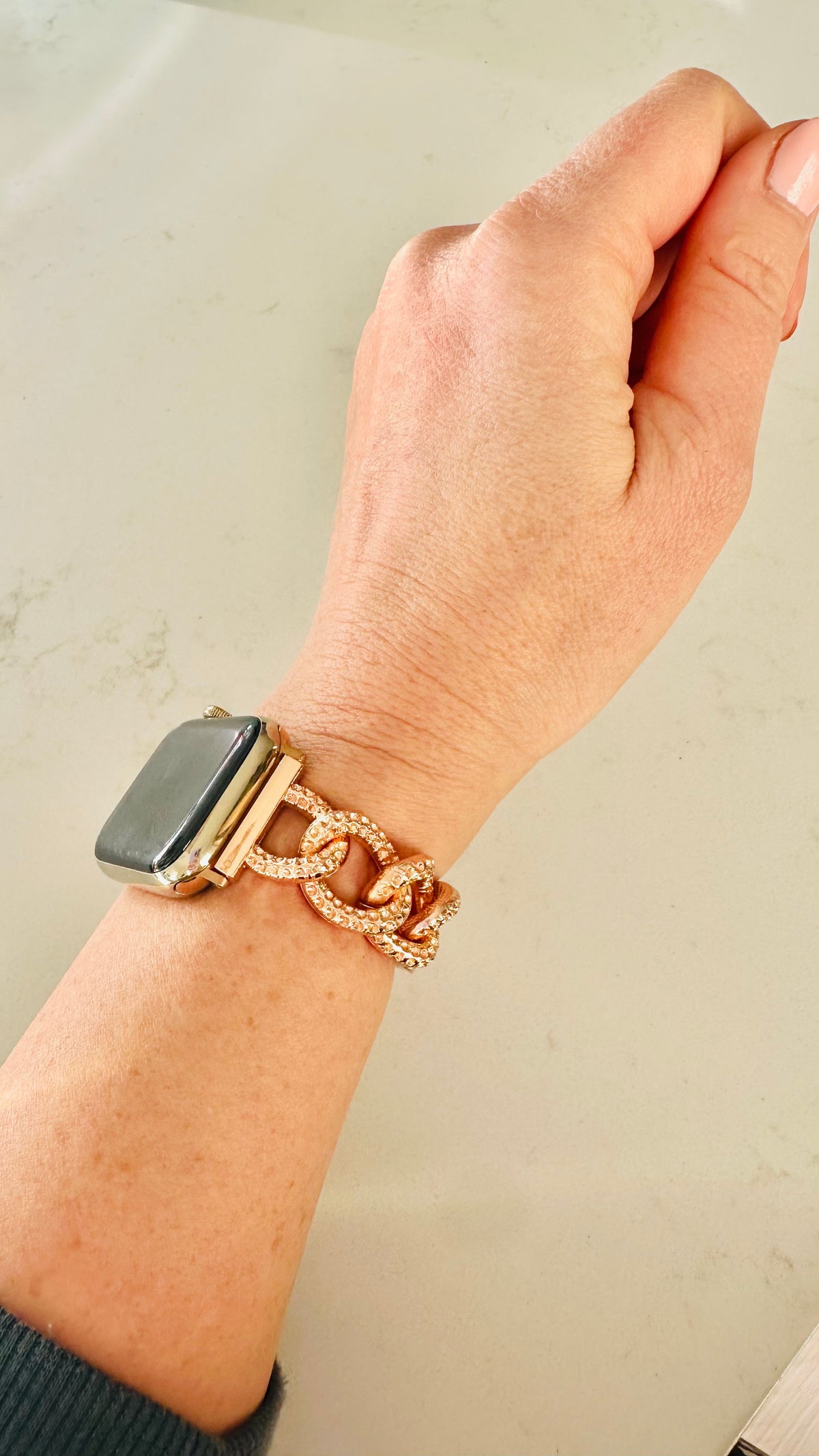 Faux pave’ chain band for Apple Watch