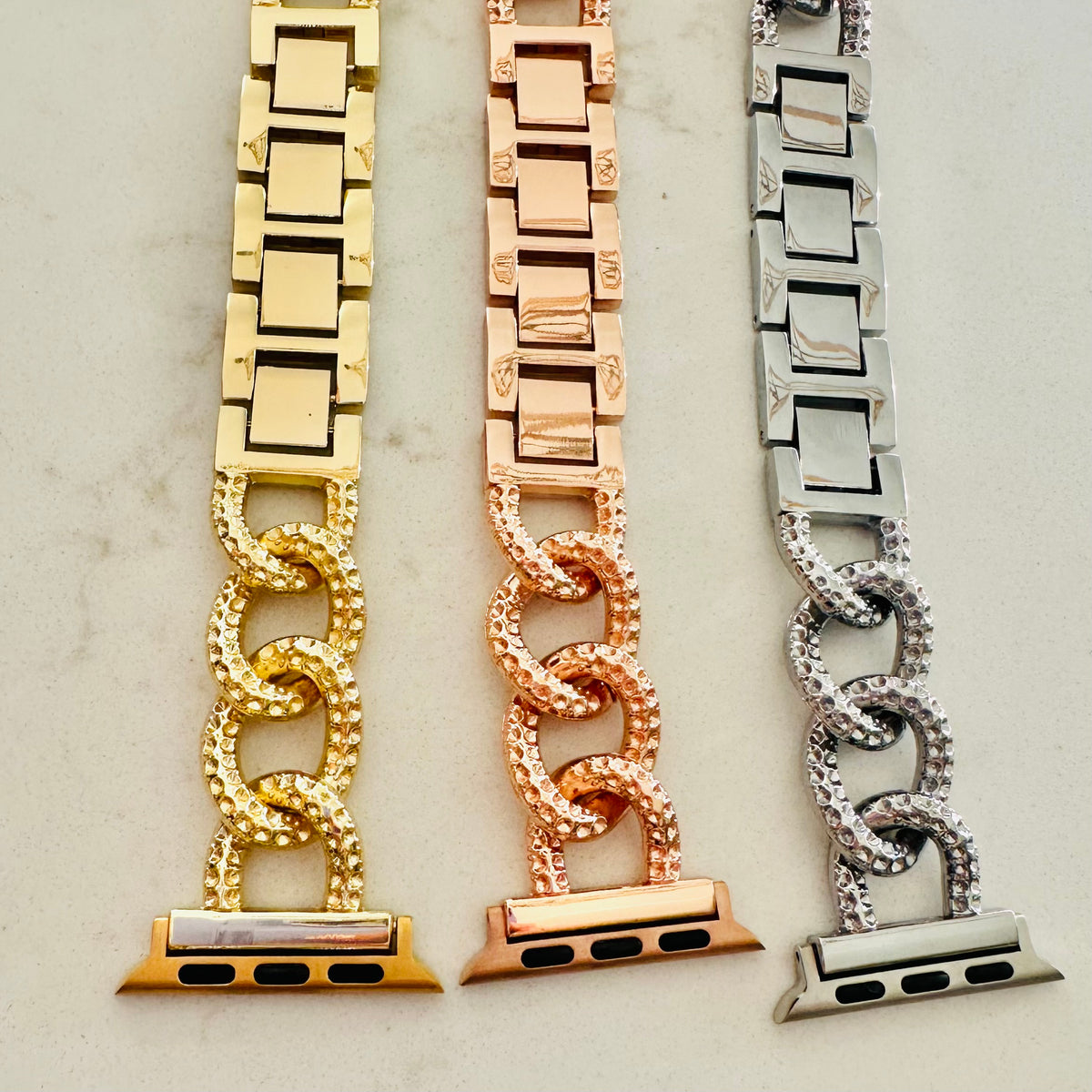 Faux pave’ chain band for Apple Watch