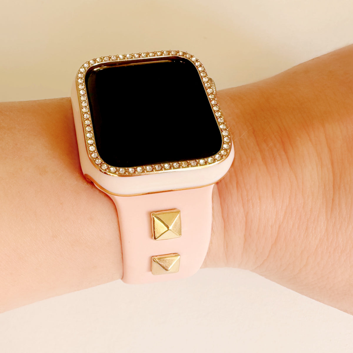 Pink Crystal Snap On Watch Covers for Apple Watch