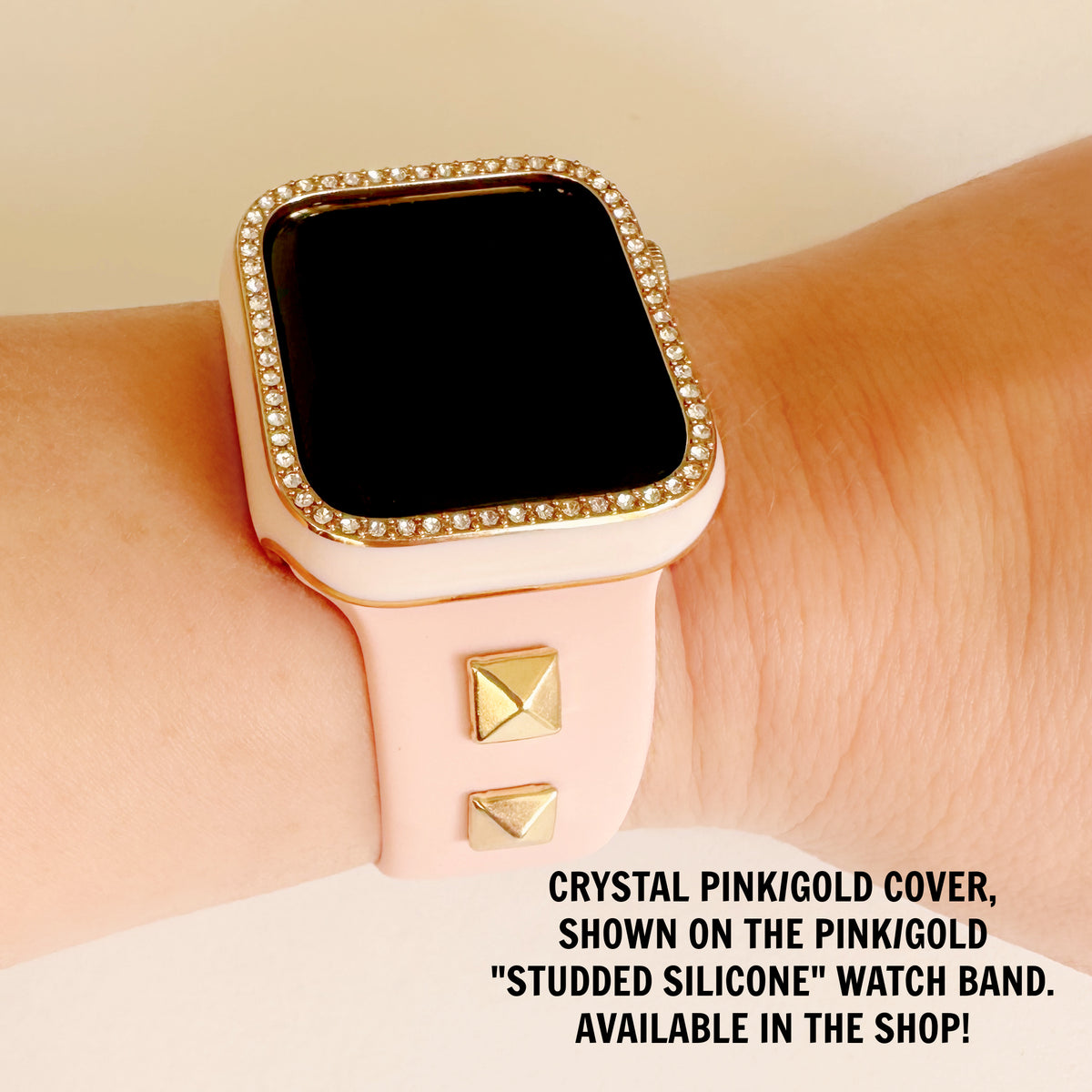 Pink Crystal Snap On Watch Covers for Apple Watch