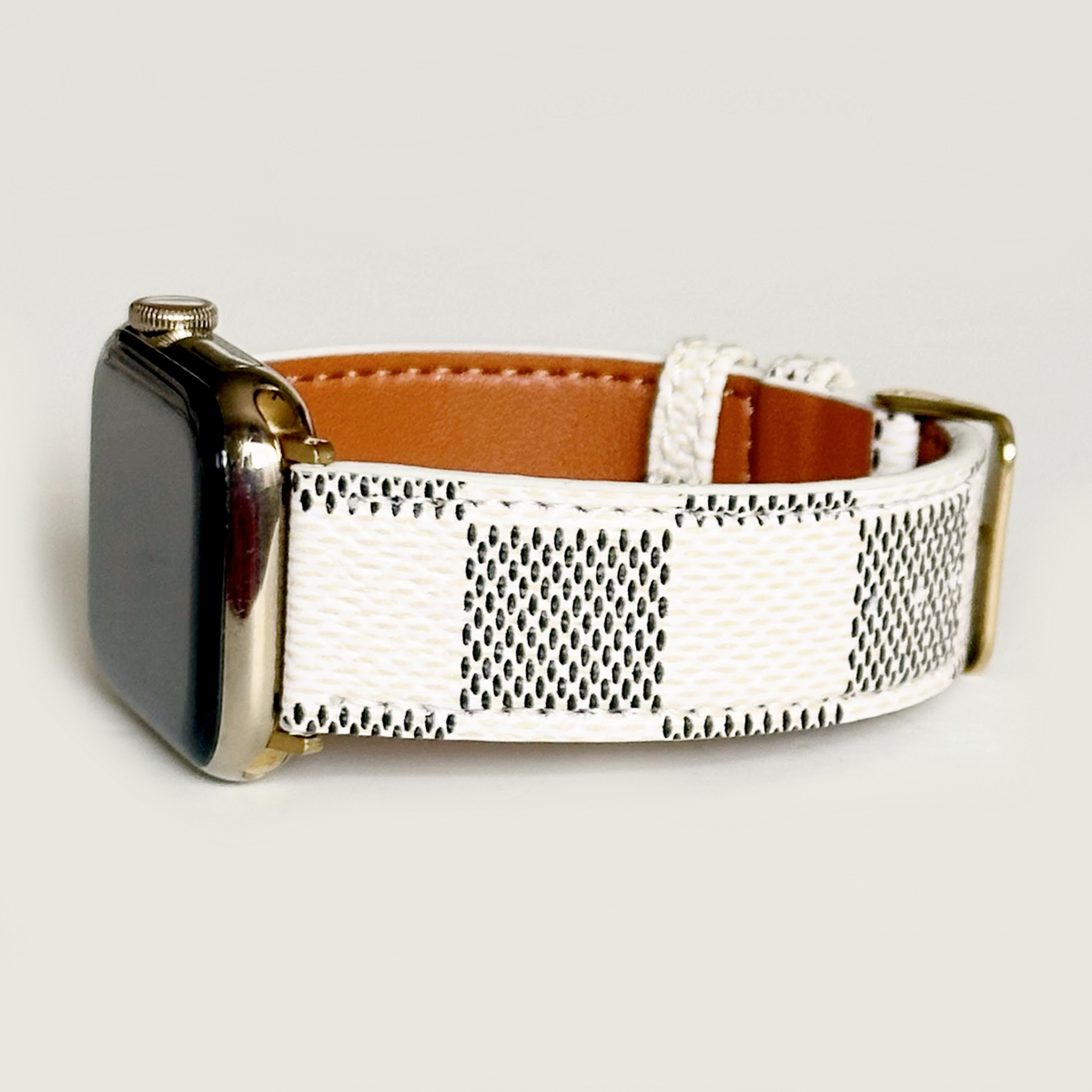 The Louie Damier Black and White Watch Band for Apple Watch
