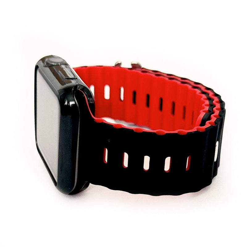 Men's 2 Toned Silicone.Bands for Apple Watch