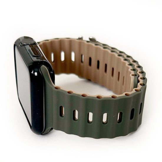 Men's 2 Toned Silicone.Bands for Apple Watch