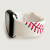 Baseball Print Silicon Watch Band for Apple Watch