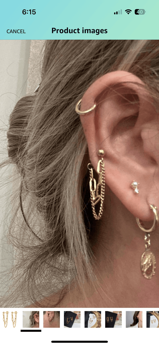 Paper Clip Chain Earrings