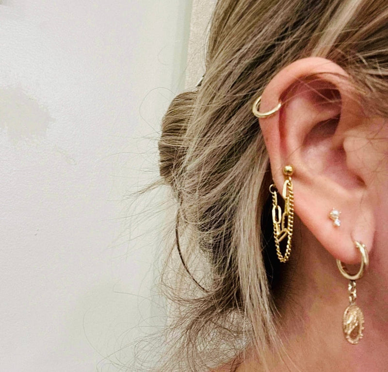 Paper Clip Chain Earrings