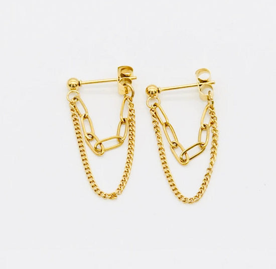 Paper Clip Chain Earrings