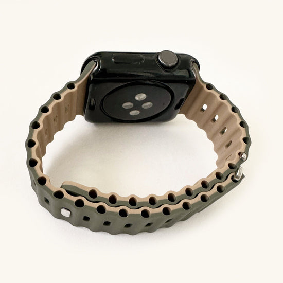 Men's 2 Toned Silicone.Bands for Apple Watch