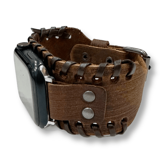 Men's Edgy Leather Apple Watch Band