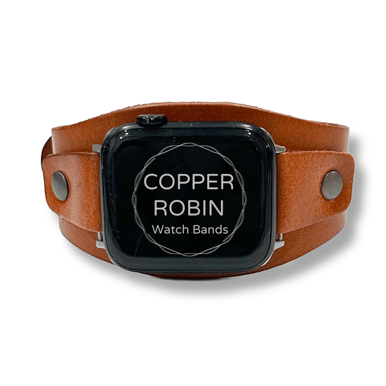 Men's Wide Leather Apple Watch Band