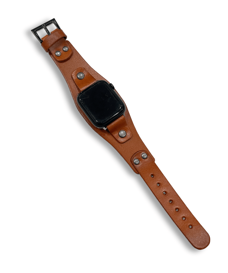 Men's Wide Leather Apple Watch Band