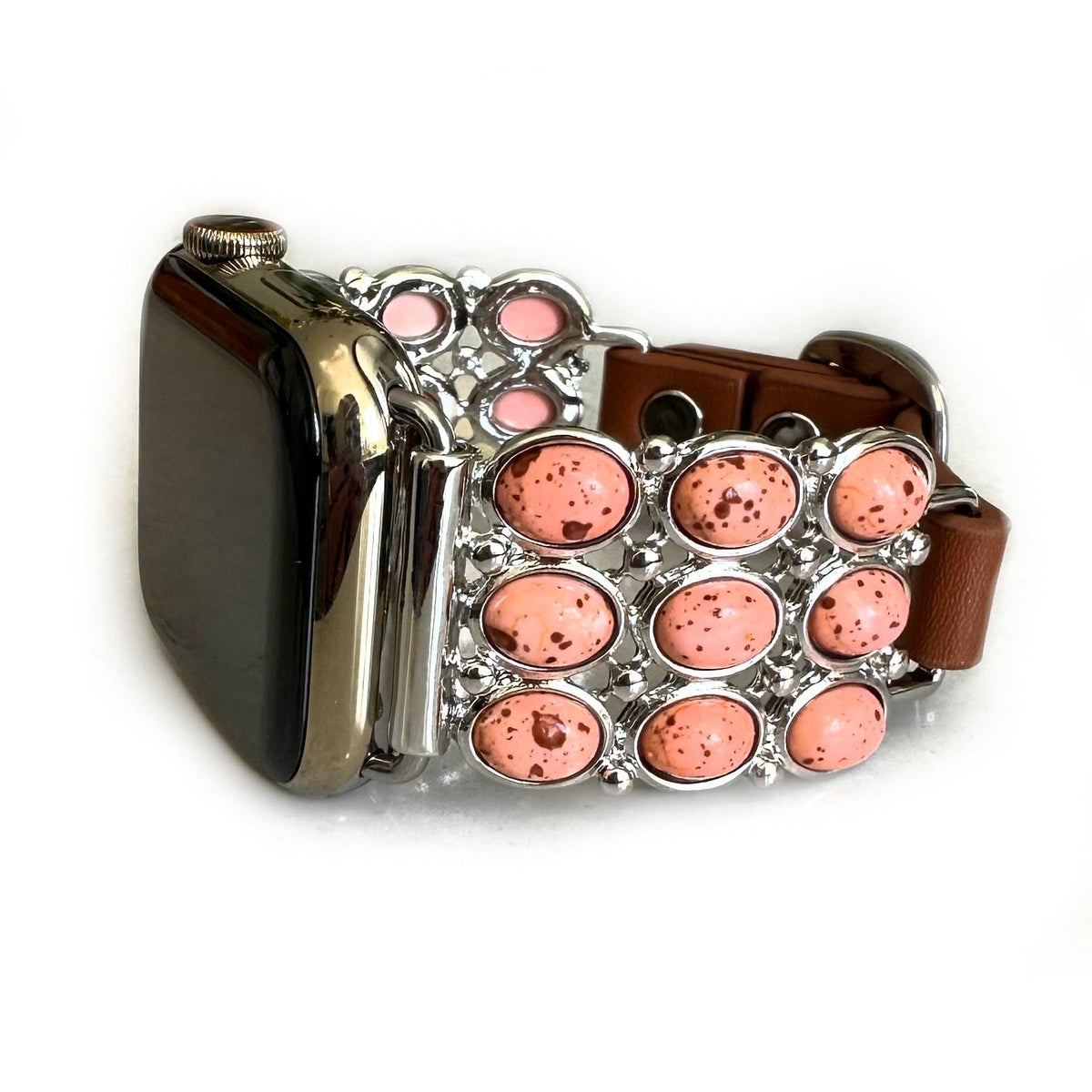 La Devereux, Turquoise and Leather Watch Band for Fitbit