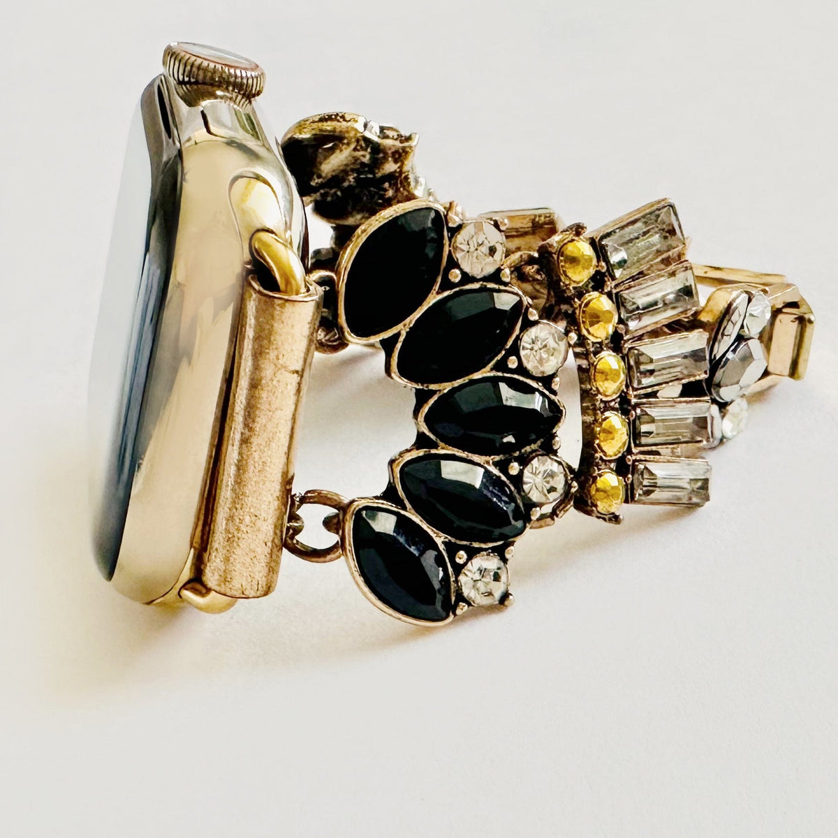 NEW Gold/Black Luxury Apple Watch Band Luxury Black Ceramic Striped Apple Watch Band – Quality Plus  main image 3