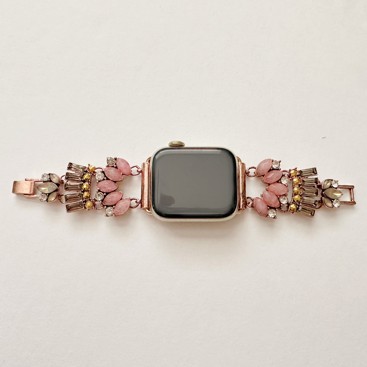 The Pink Quartz Jeweled Gatsby Watch Band for Apple Watch