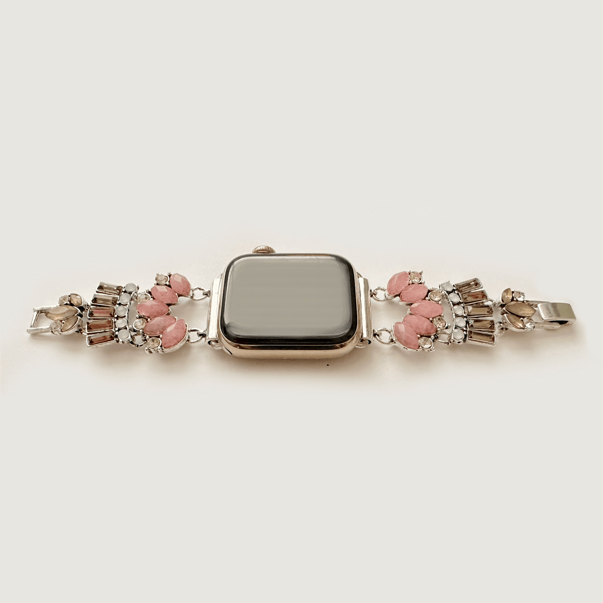 The Pink Quartz Jeweled Gatsby Watch Band for Apple Watch