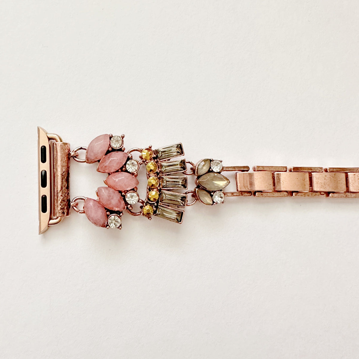 The Pink Quartz Jeweled Gatsby Watch Band for Apple Watch