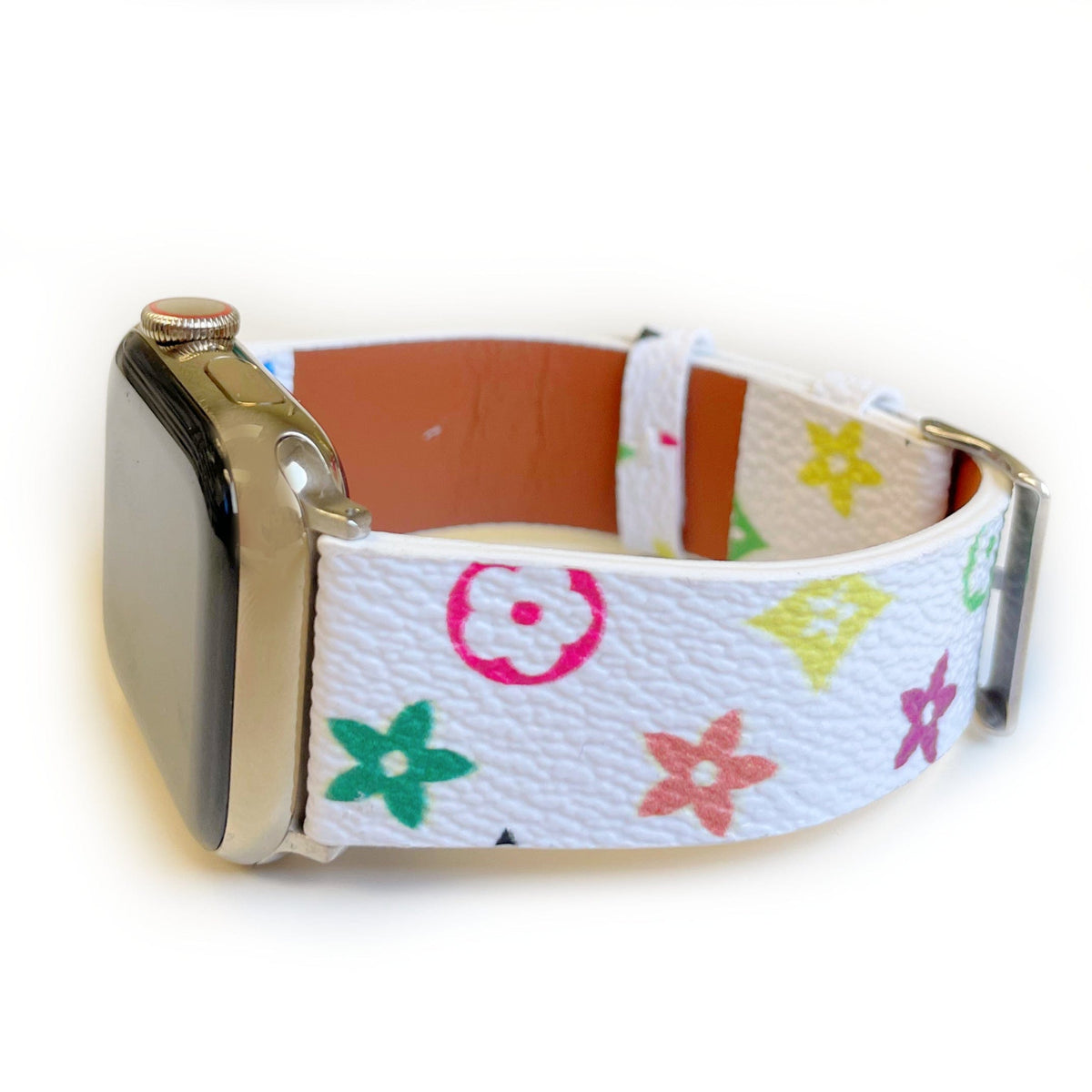 The Louie Damier Blue and White Watch Band for Apple Watch