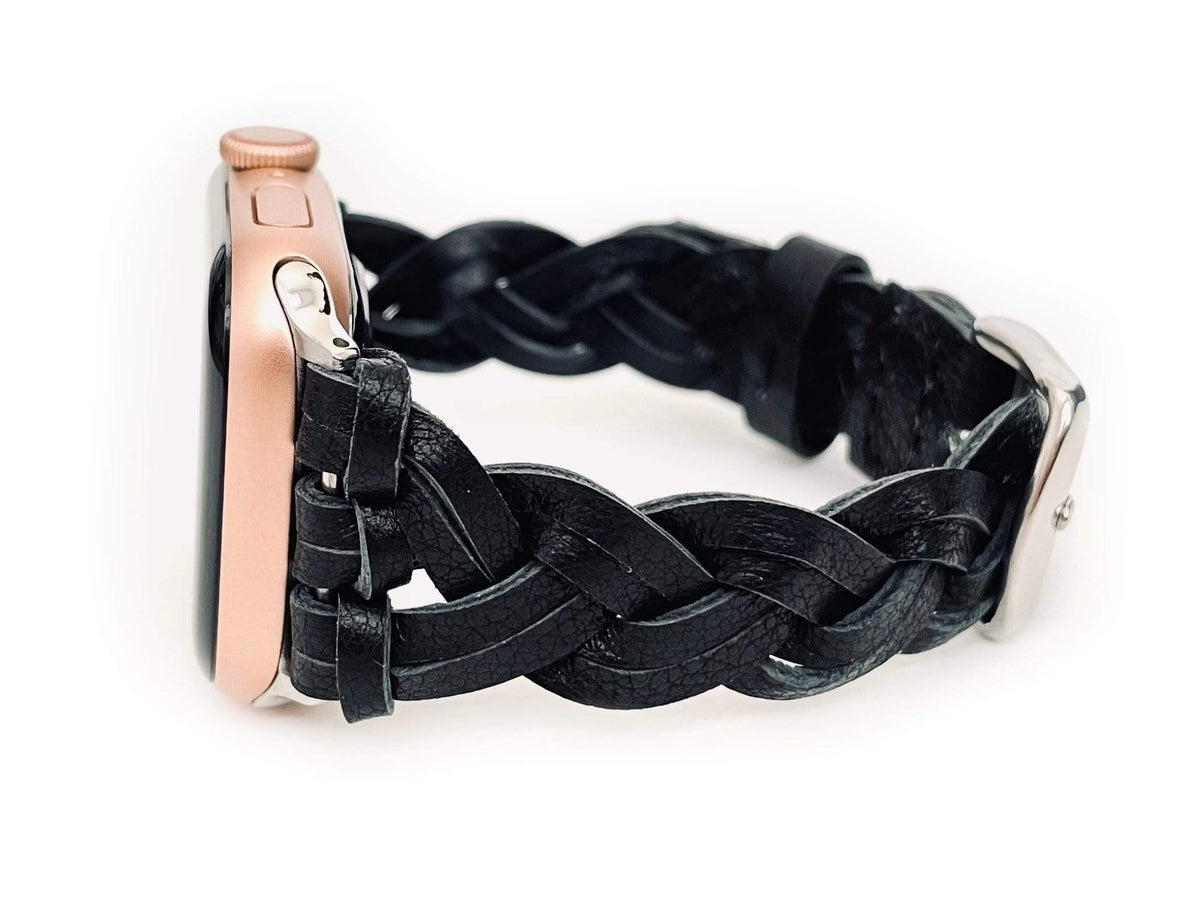 Braided Leather Watch Band for Apple Watch
