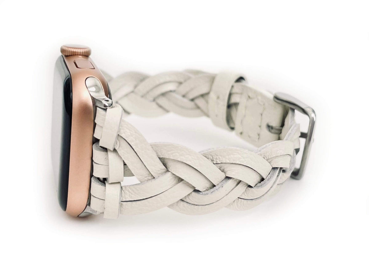 Braided Leather Watch Band for Apple Watch