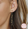 Ball Chain Front Back Earrings