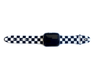 This sporty black and white checkerboard silicone apple watch band is the must have band of the season! Looks great on men, women and children. Sizes: Small/Medium will fit wrist size 5”-7.5” Medium/Large will fit wrist sizes 6”-8.25”