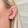 Black Crystal Mouse Earrings